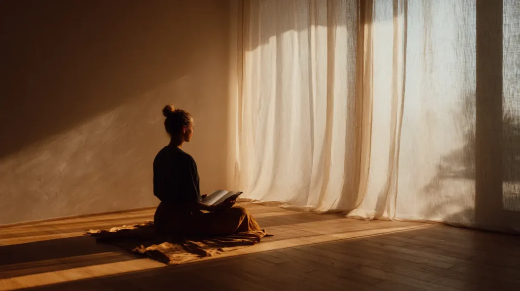 Espacio sin pantallas, con luz cálida y silencio. Ideal para un detox emocional y mental.
